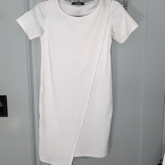 MISSGUIDED Women's Asymmetrical T-Shirt Dress in White (NWOT)│Size Small - Picture 17 of 17
